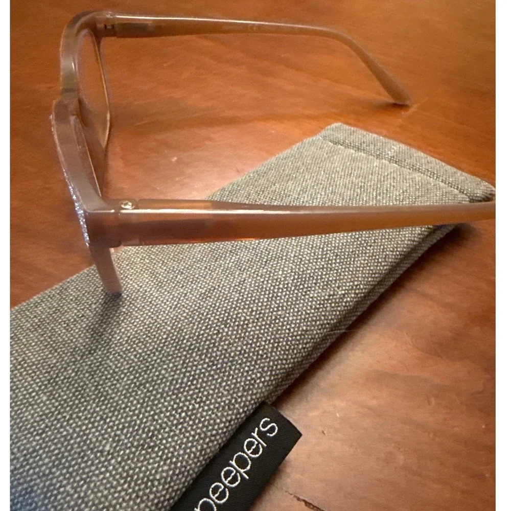 Peepers Foxy Mama reading glasses +1.25 pink sparkle glitter EUC case included